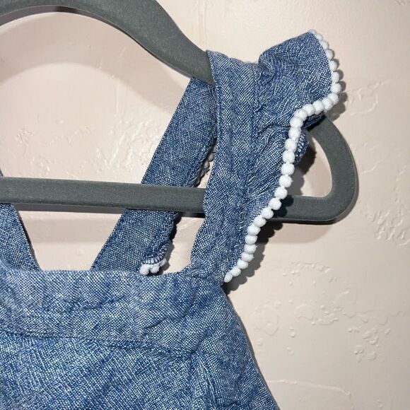 Old Navy Toddler Girls 5t Chambray Jumpsuit flutter sleeve - Picture 4 of 8